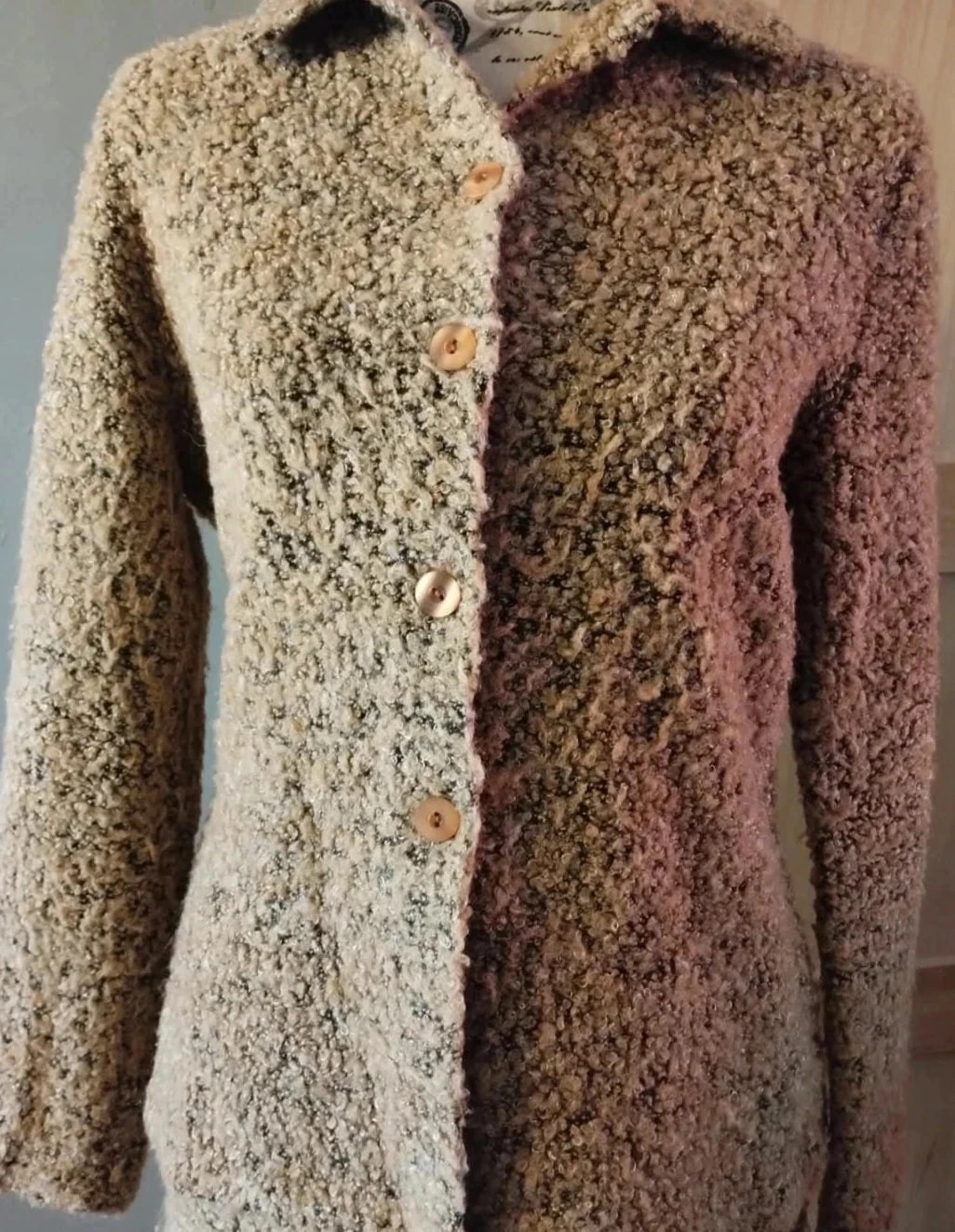 Conjunto de chaqueta+falda larga color marrón/dorado, Jacqueline Riu T38 – photo 4